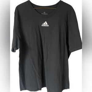 Adidas Black Tee with White Logo